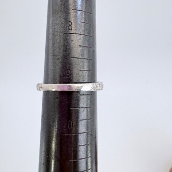 VTG Sterling Silver 925 Cubic Zirconia Prong Set Statement Ring Size 9 - Picture 11 of 11